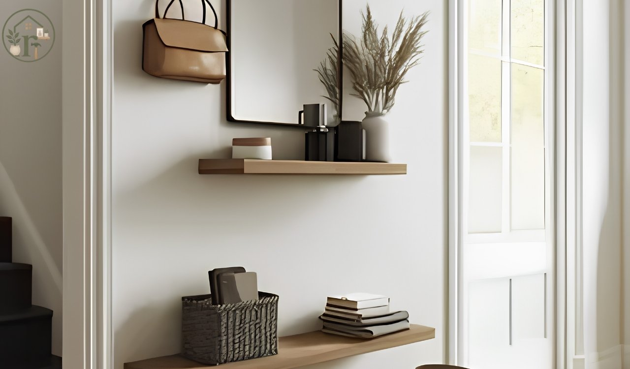 Small entryway decor with no closet featuring wall hooks storage bench and shoe organization