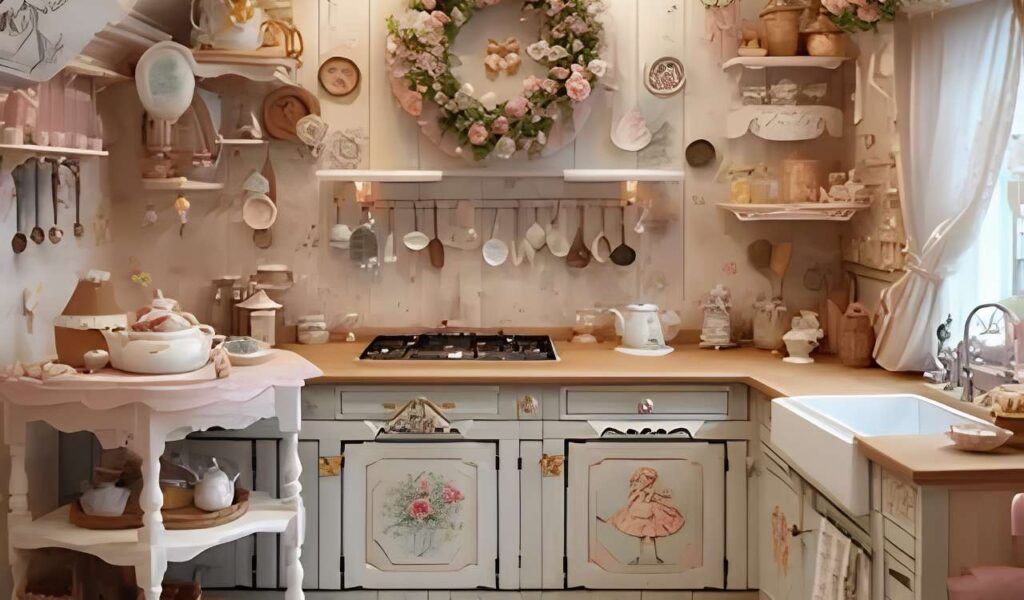 Whimsical kitchen decorating ideas with colorful cabinets