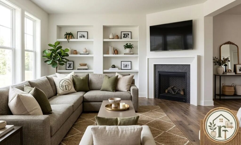 Decorating a Living Room with a Corner Fireplace and TV