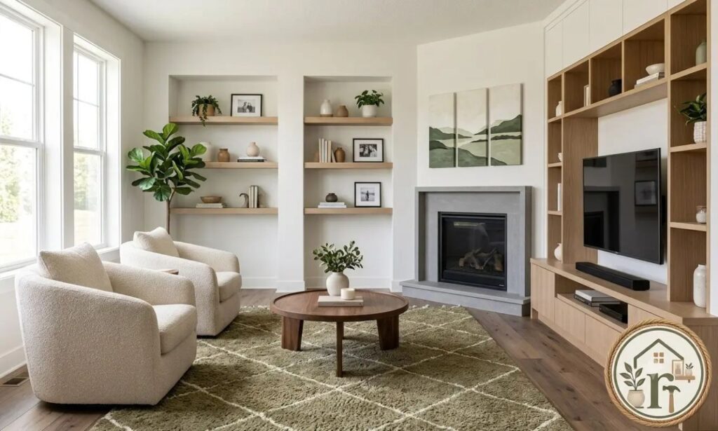 Decorating a Living Room with a Corner Fireplace and TV